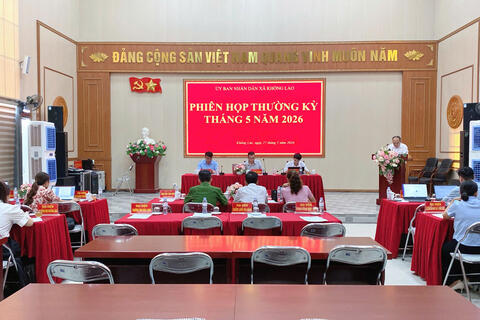 PHIÊN HỌP UBND XÃ KHỔNG LÀO THÁNG 5 NĂM 2026