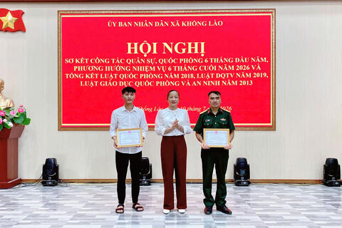 XÃ KHỔNG LÀO SƠ KẾT CÔNG TÁC QUÂN SỰ, QUỐC PHÒNG 6 THÁNG ĐẦU NĂM 2026