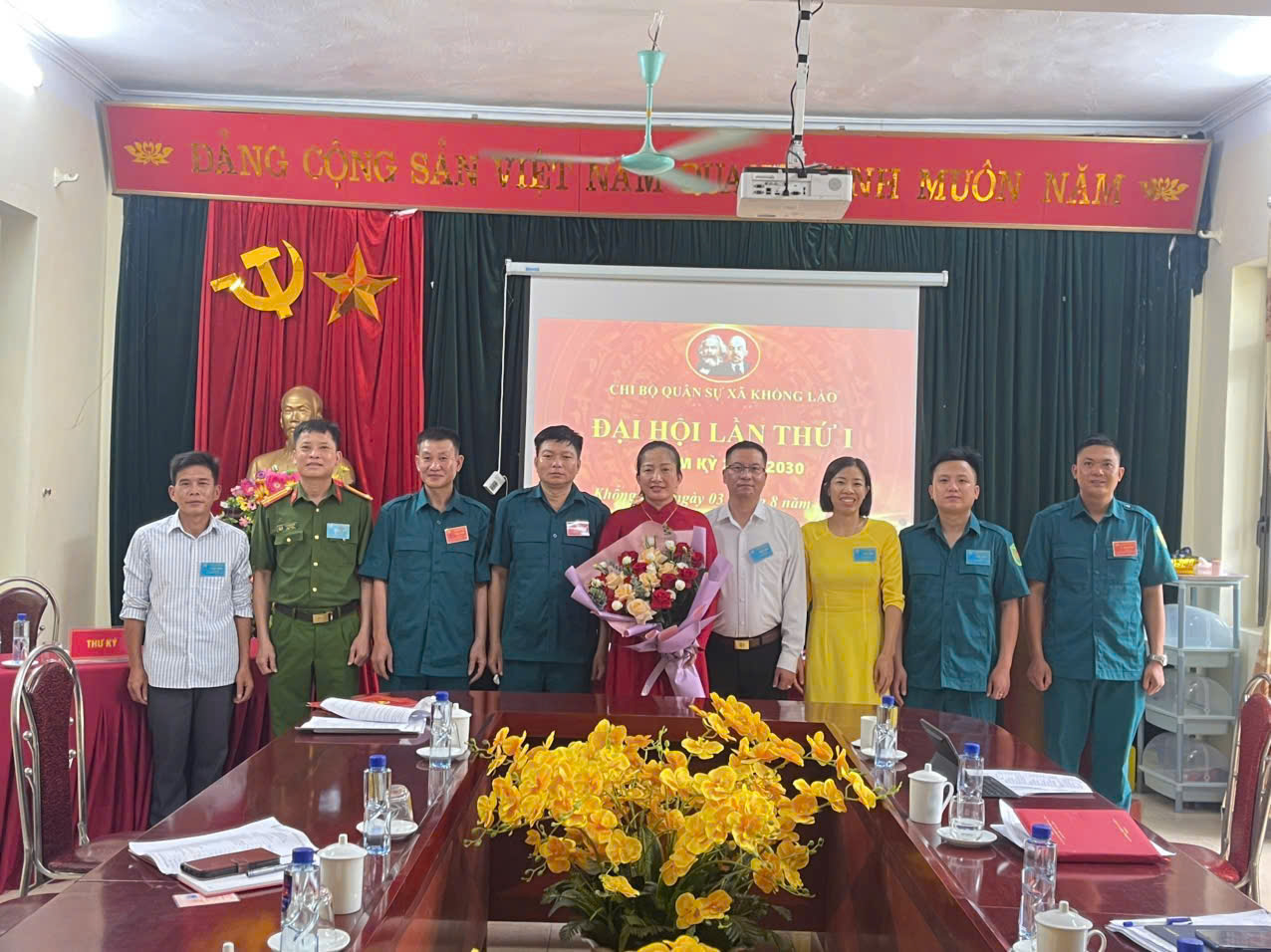 Đại hội Chị bộ Ban Chỉ huy Quân sự xã Khổng Lào, tỉnh Lai Châu